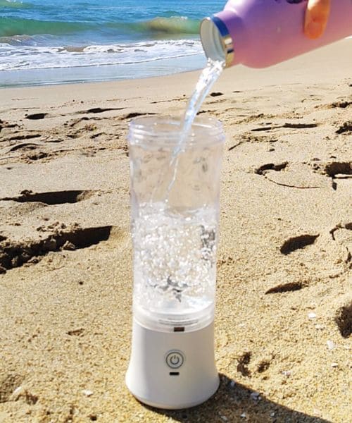 añadimos agua fria en la batidora