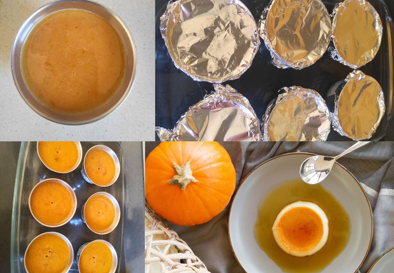 hacer flan de calabaza paso a paso