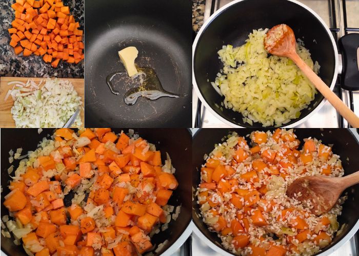 como hacer risotto de calabaza