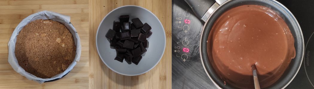 procedimiento para hacer tarta de tres chocolates