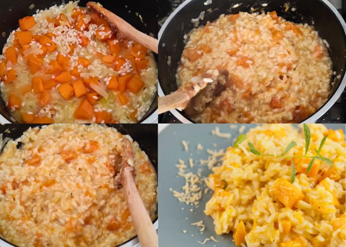 risotto de calabaza paso a paso